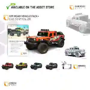 Off-Road Vehicle Pack + Car Controller Script 3d game asset for Unity 23